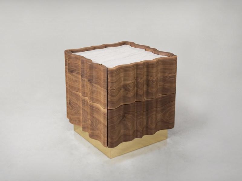 Il Pezzo Mancante Прикроватная тумба из орехового дерева квадратная с ящиками Il pezzo 2 sun-id-1433383 - Вид №1