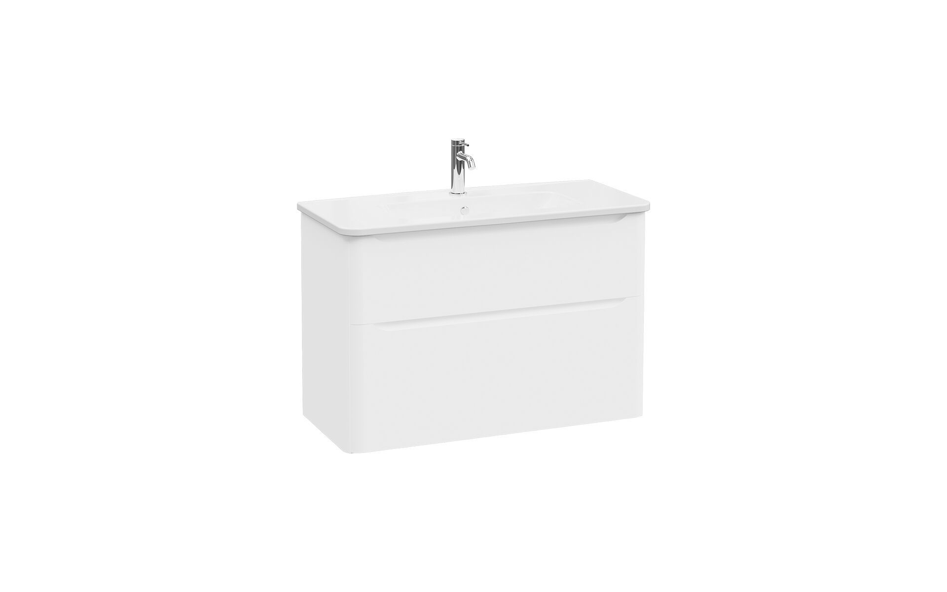 Подвесной шкаф для умывальника со встроенной раковиной VitrA Bathrooms Integra Round ARCH-00094593 - Вид №2