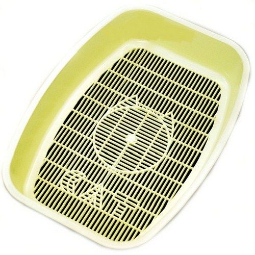 Т00011086 Туалет для кошек 32х23х6см с сеткой малый CAT STEP 