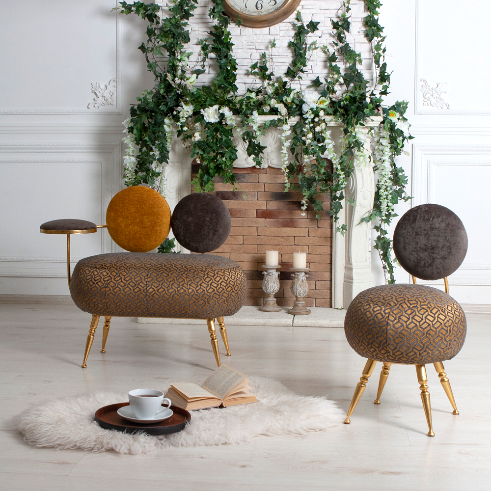 14041,14043 Комплект банкеток Форте и Пьяно Люкс Голд BOGACHO 4627174556148, 4627174556193