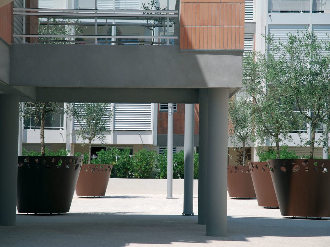 Круглый стальной плантатор Corten™ CYRIA Green Palacio ARCH-00081745 - Вид №6