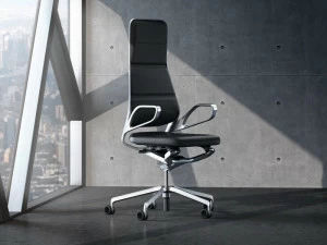 König Neurath Поворотное кожаное кресло для руководителей с 5 спицами Auray