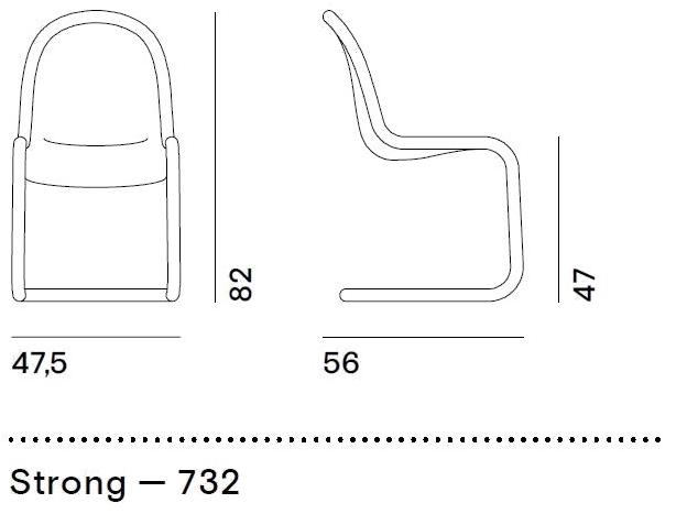 Desalto Стул из стали со встроенной подушкой Strong 732 - Вид №8