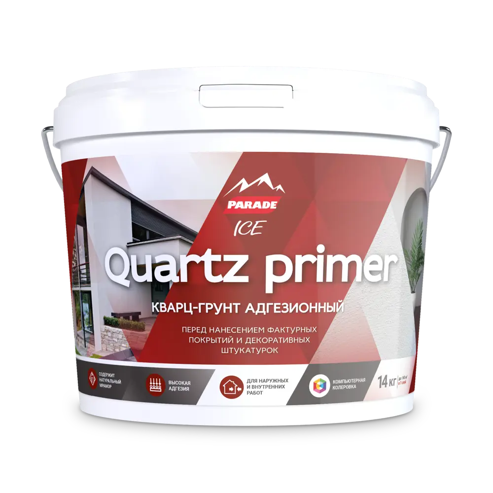 Кварц-грунт универсальный Parade для декоративных покрытий 14 кг 89358607 STLM-0857704