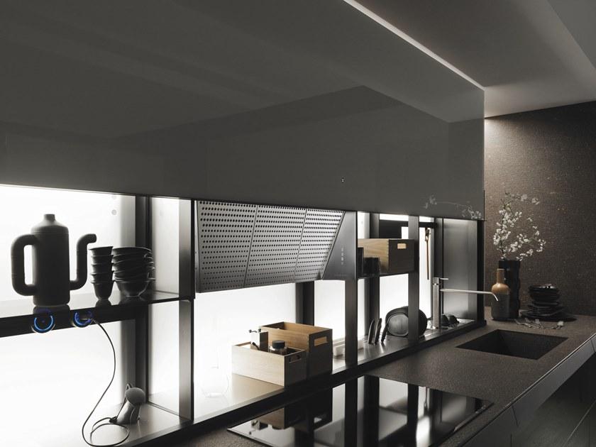 VALCUCINE Стеклянная кухня в современном стиле с островом без ручек Genius loci sun-id-1499790 - Вид №12