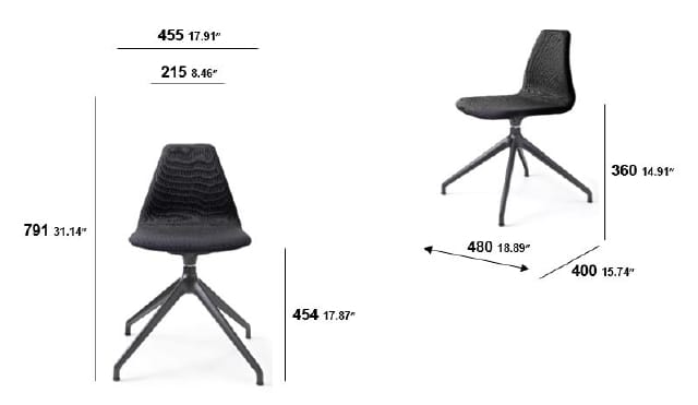 Поворотный стул на насесте SITIA NUKI ARCH-00148183 - Вид №3