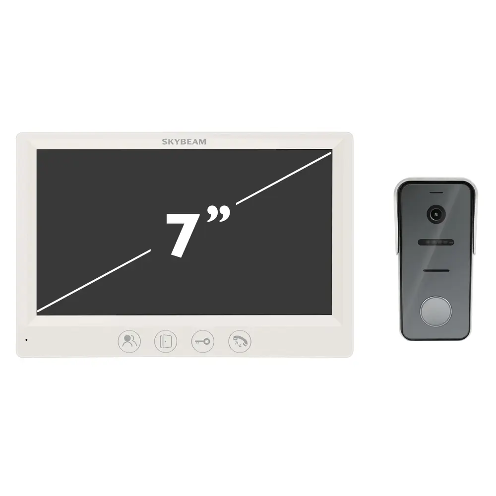 Видеодомофон Skybeam 1080P с 7-дюймовым монитором и вызывной панелью 89337377 STLM-1426940