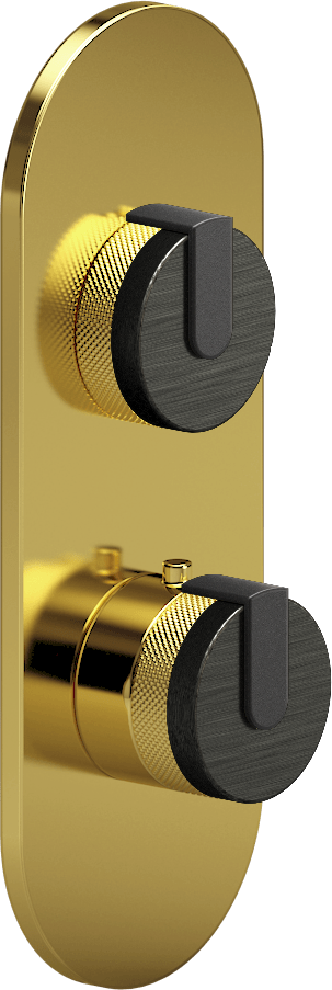 E-8026-R1BOXE0-L1BK-AU-T Планка M-Series с 2 ручками - Внешняя часть GRAFF MOD+