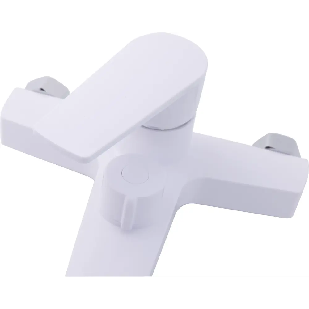 Смеситель для ванны однорычажный с лейкой и шлангом цвет белый Santreyd Ростов STLM-2032448 - Вид №3