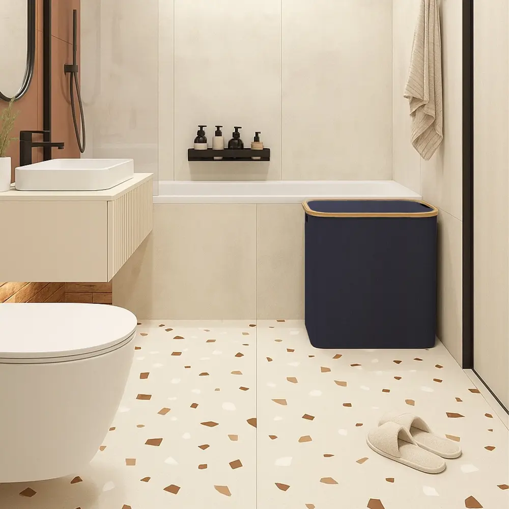 Корзина для белья Сахалин 106 л цвет темно-синий Santreyd STLM-2092391 - Вид №5