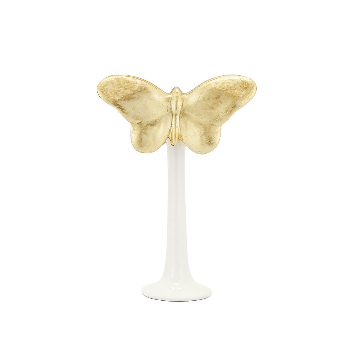 300070-18 ABHIKA ПОДСВЕЧНИК БАБОЧКА WHITE/GOLD 