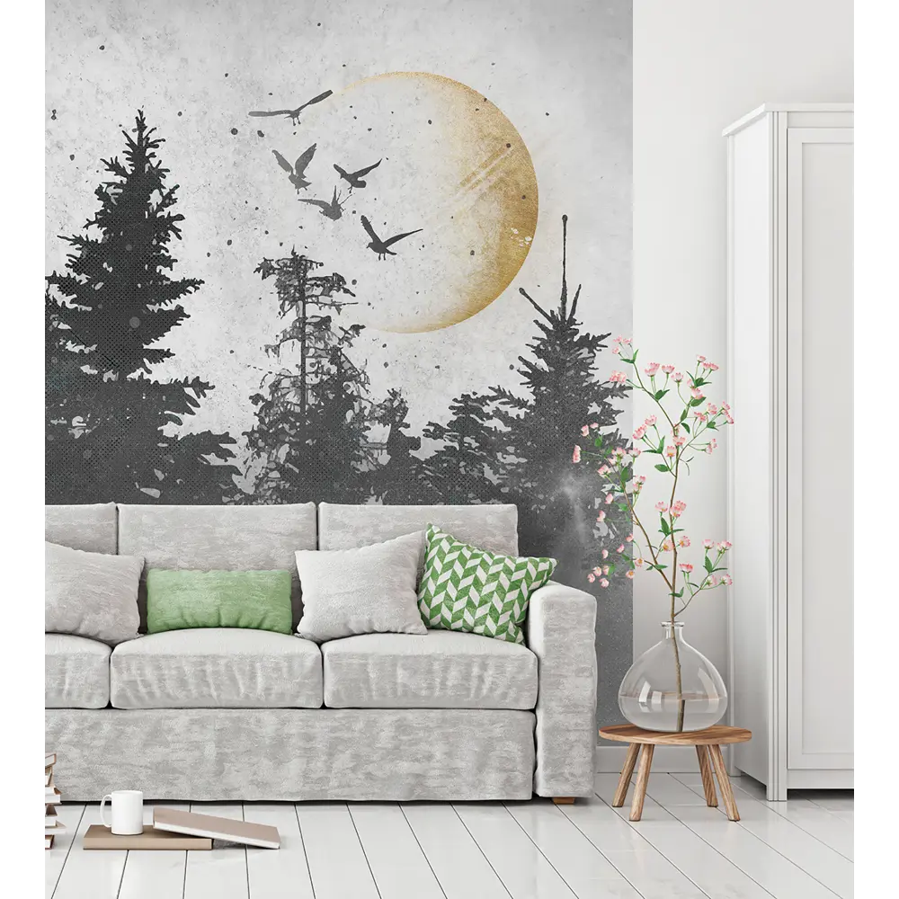 Фотообои Лунный пейзаж флизелиновые, 300x270 см, L13-211 FBRUSH 3D FLIZART STLM-2119643 - Вид №1