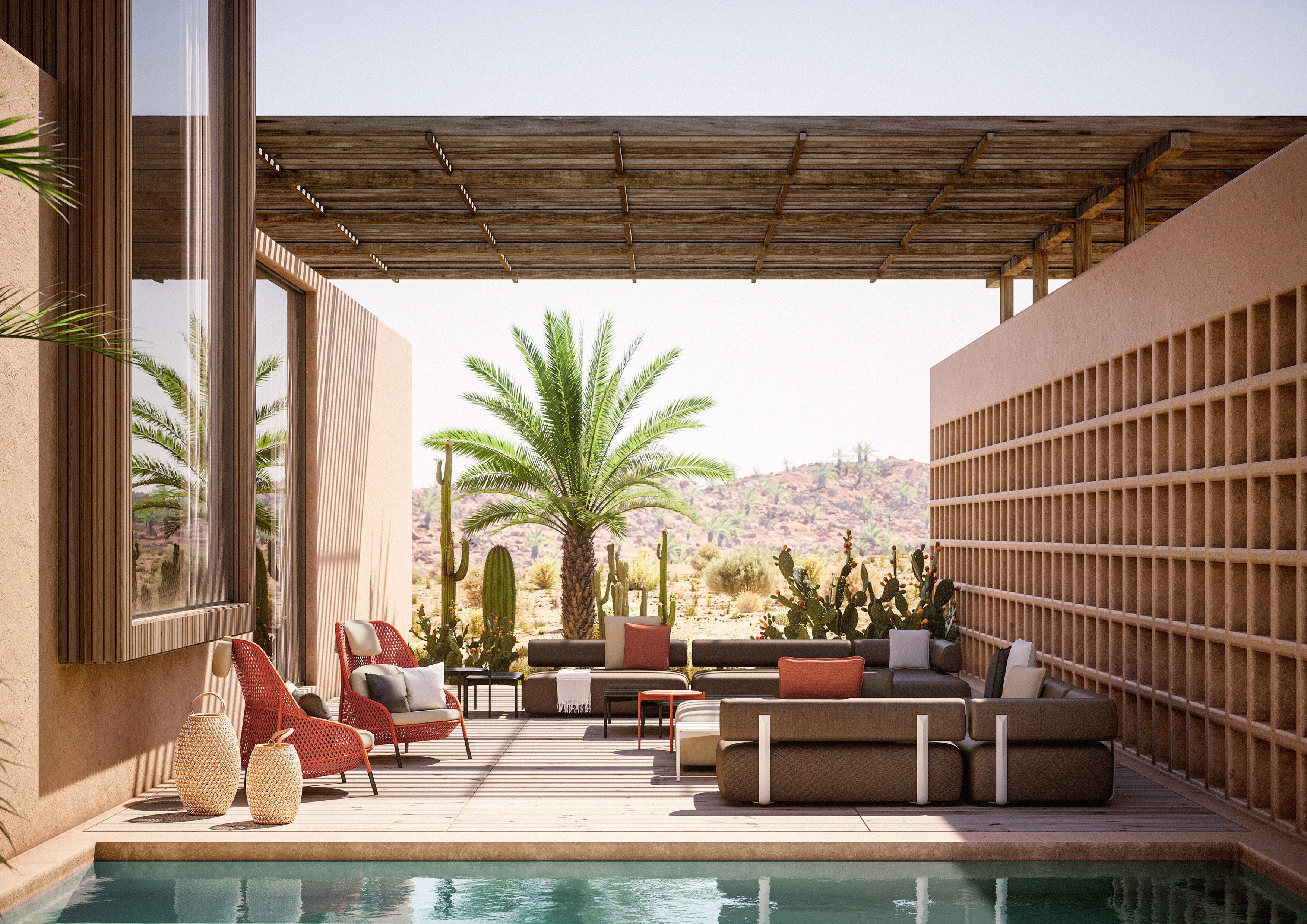 Круглый алюминиевый журнальный столик с порошковым покрытием с керамическим материалом DEDON IZON ARCH-00060870 - Вид №6