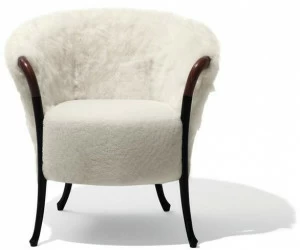 Giorgetti Меховое кресло с подлокотниками Progetti