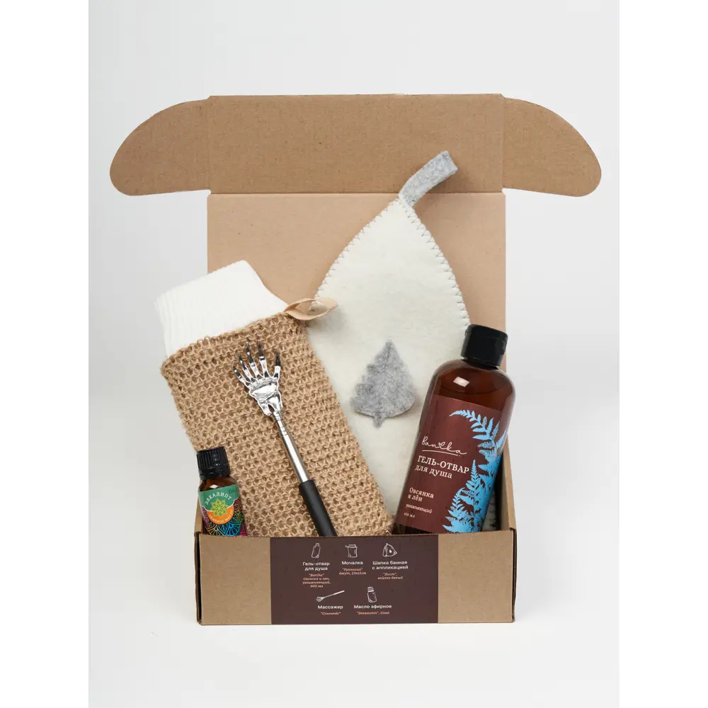 Набор для бани Banika войлок цвет белый/коричневый STLM-2053478 - Вид №4