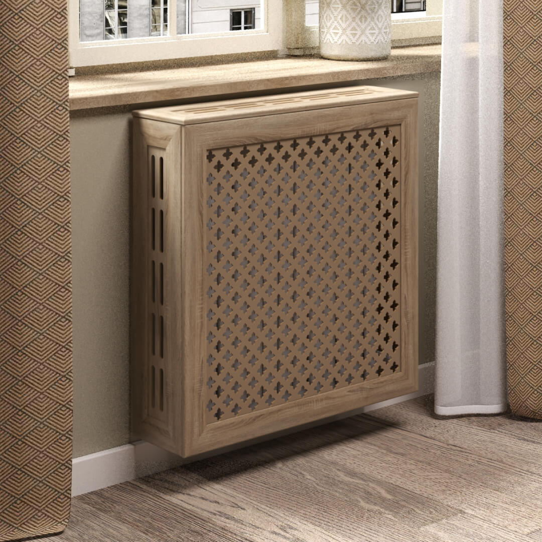 Экран для радиатора 60х60 см Готико дуб винтаж STELLA Standart STSR-1118 - Вид №1