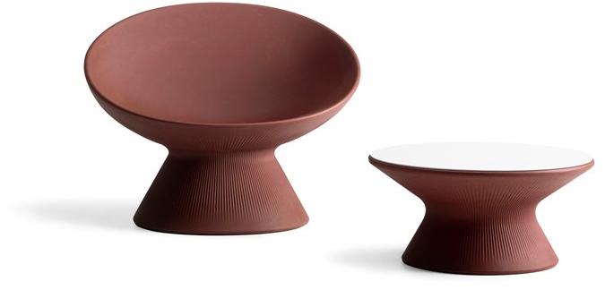 Plust Круглый журнальный столик из полиэтилена Fade sun-id-1434487 - Вид №3