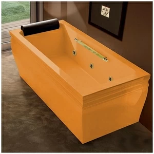 Ванна с гидромассажем оранжевая с золотом Gruppo Treesse Blanque 1880 V1687-SX-OZ