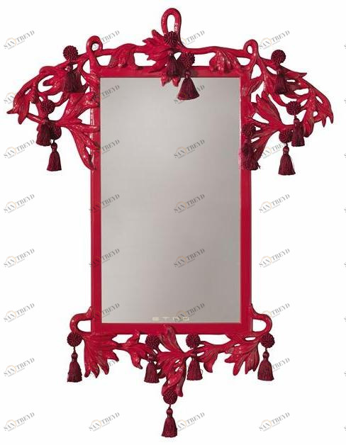 ETRO Home Interiors Прямоугольное зеркало из дерева с настенной рамой sun-id-1361741