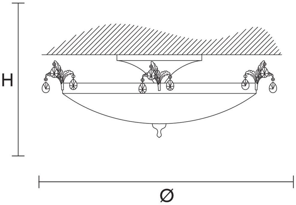 Masiero Стеклянный потолочный светильник с кристаллами Primadonna sun-id-1395401 - Вид №2
