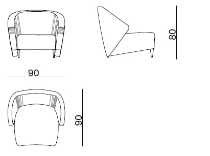 Кожаное кресло с подлокотниками Bizzotto Italia Atmosphera ARCH-00054711 - Вид №1