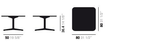 Квадратный низкий журнальный столик Arper Fred ARCH-00136904 - Вид №1