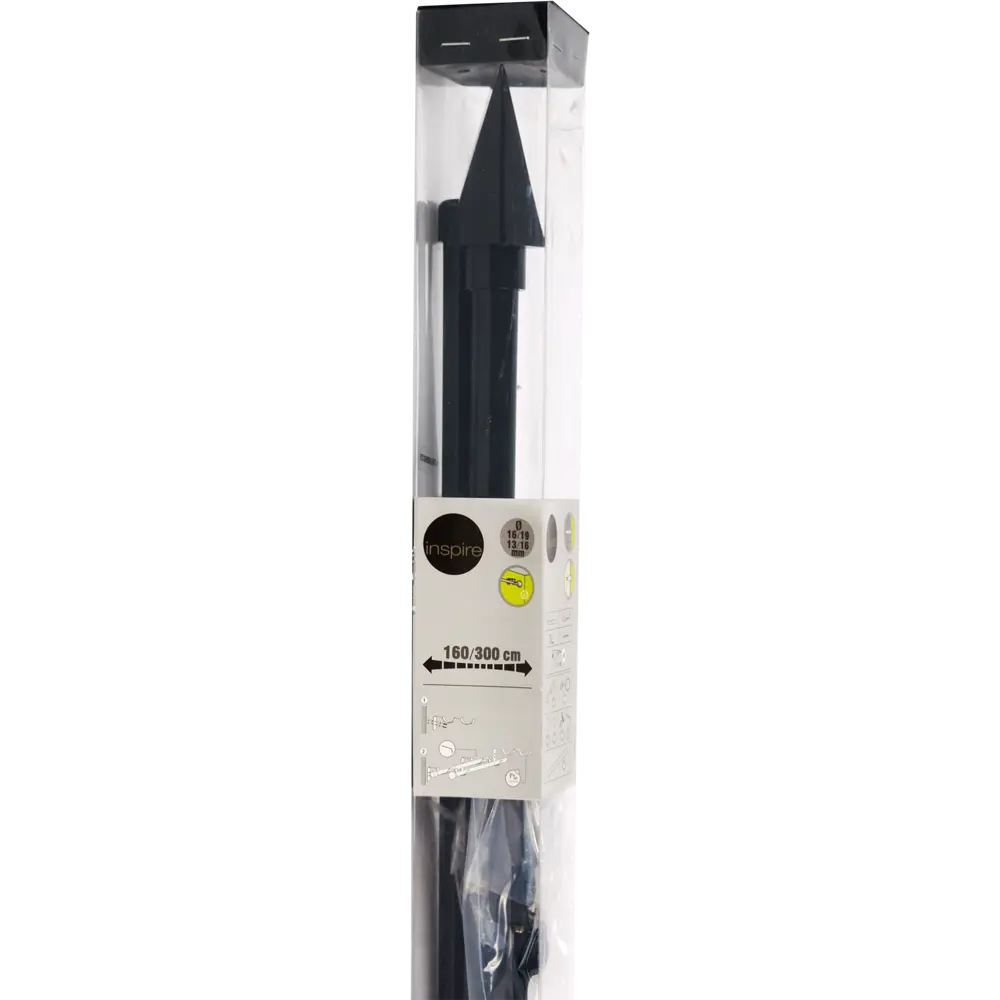 Карниз двухрядный раздвижной Inspire160-300 см D16-19 цвет чёрный 81976822 STLM-2141405  - Вид №2