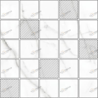 Мозаика Black & White K-60/CR(LR)/m14 WHITE M14 MIX 30,7x30,7 Kerranova sun-id-328935