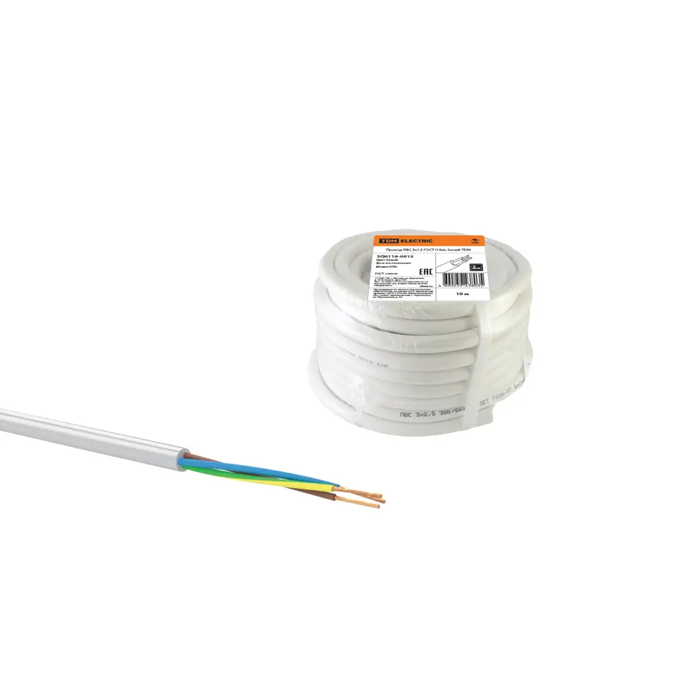 Провод Tdm Electric ПВС 3x1.5 10 м ГОСТ цвет серый STLM-2188688 - Вид №2