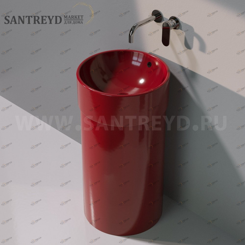 505042CCOLP3011 Напольная раковина стоящая круглая Ceramica Flaminia Twin