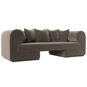 91793210 Диван Лига Диванов Кипр 116272 222x77x80 см велюр цвет коричневый STLM-1524168