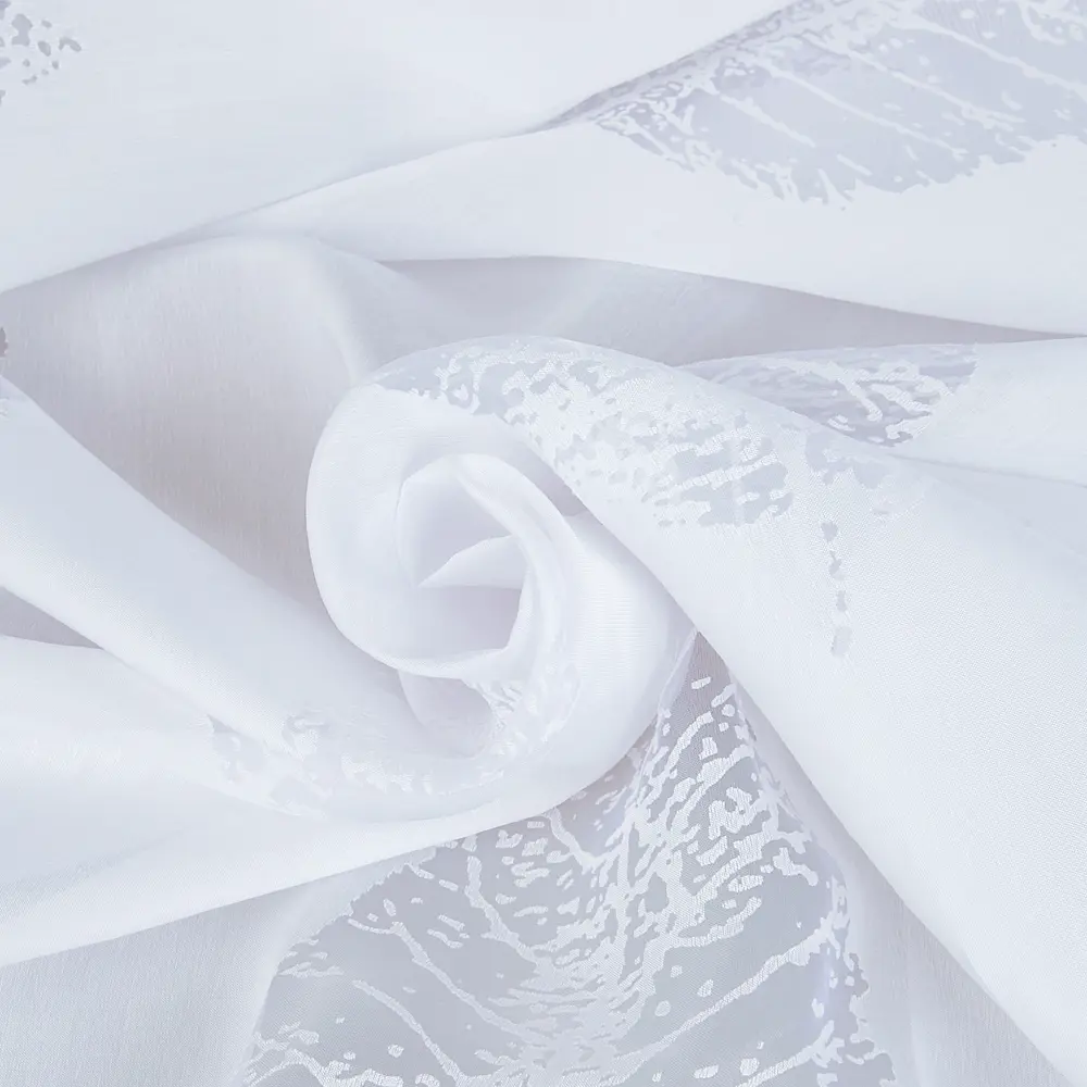 Тюль п/м органза деворе «Листок» 280 см цвет белый ТОРГОВЫЙ ДОМ ТЕКСТИЛЬ STLM-2210588