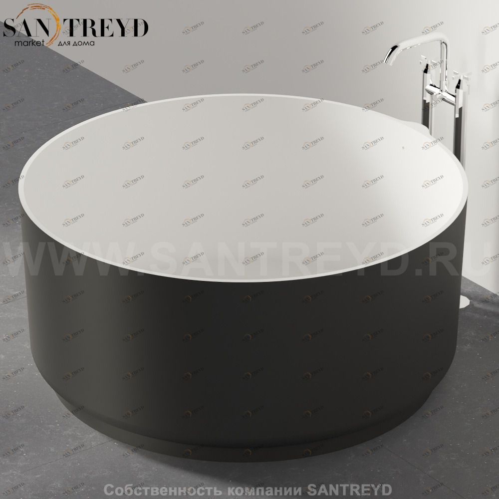 Ванна свободностоящая IN-OUT графитовая Agape IN -OUT AVAS1041ZG