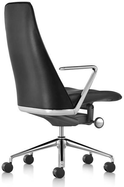 Herman Miller Поворотное кожаное кресло руководителя с высокой спинкой Taper sun-id-1437969 - Вид №3