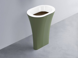 AMLA65-BL+AMPILO-CA+AMCOLO-AG Раковина Amedeo Ovale отдельностоящая cielo Enjoy + Amedeo