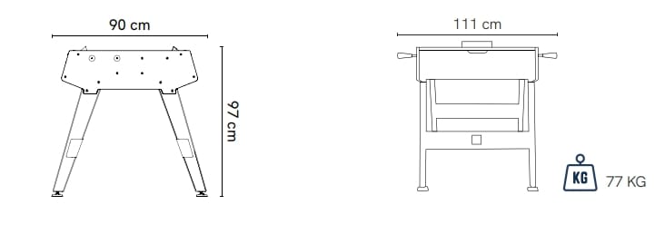 Прямоугольная кальциобалилла в HPL Cornilleau Origin ARCH-00044923 - Вид №5