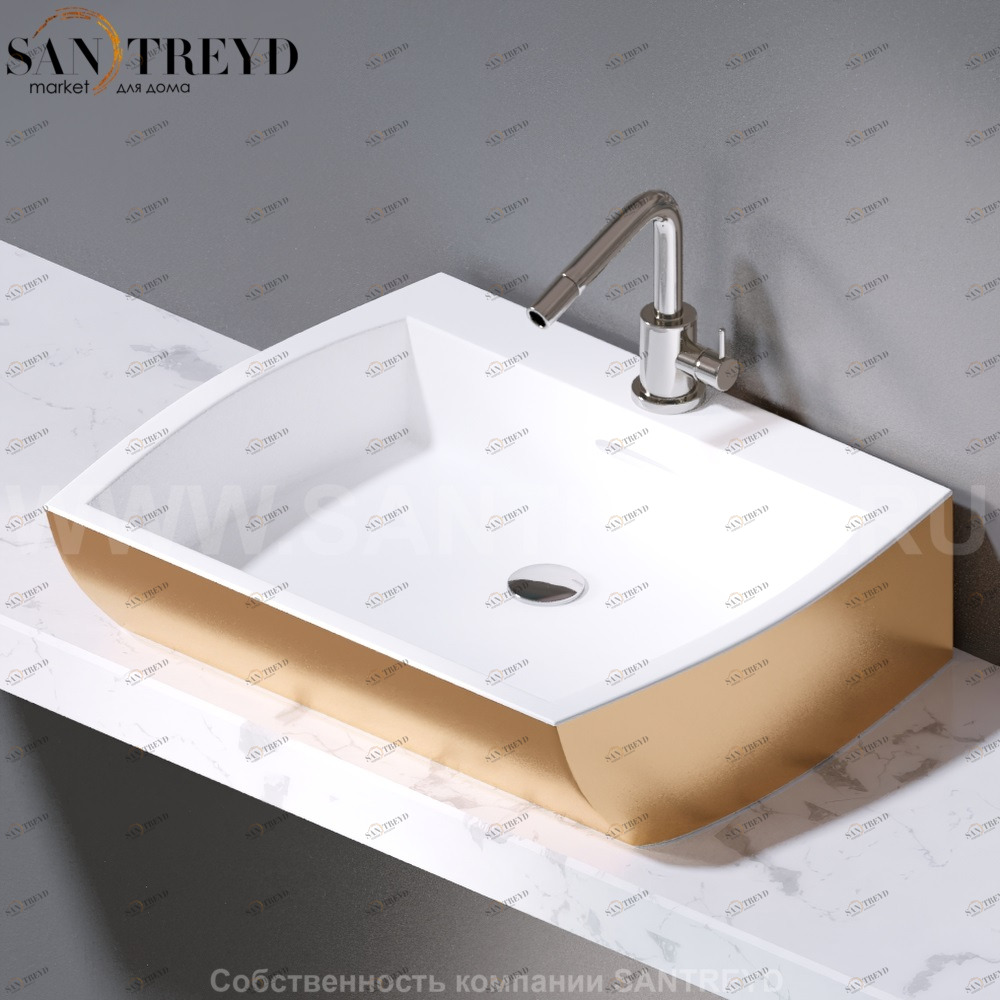 L282.350 Накладная раковина на столешницу  овальная A. e T. Italia SQUARE AeT ITALIA