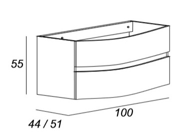 Мебель для ванной CEZARES DALILA 54712 Frassinato Bianco  - Вид №3