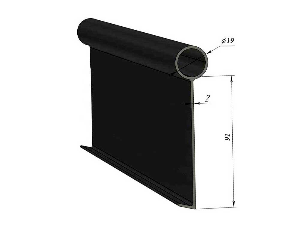 Садовый бордюр "Кантри", черный ГеоПластБорд GPBST-31 - Вид №1