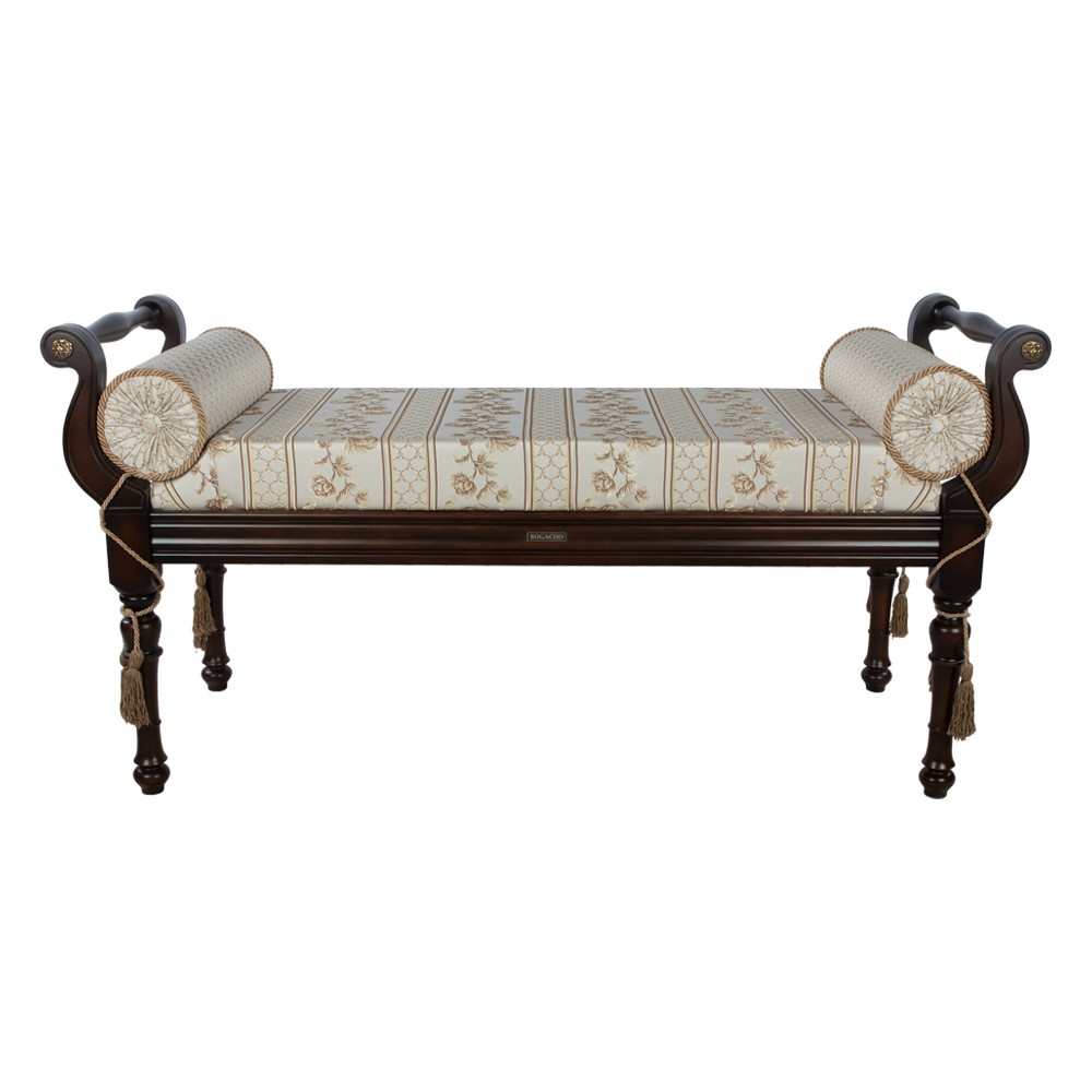 17106 Банкетка Флоренция Орех Оберджин Крем BOGACHO 4627138179673 - Вид №1