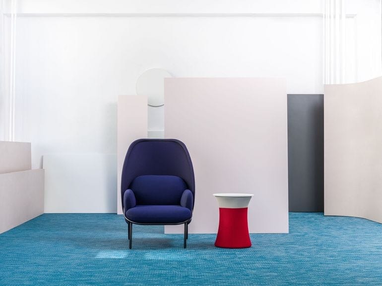 Тканевое кресло с подлокотниками с высокой спинкой MDD сетка ARCH-00066650 - Вид №4