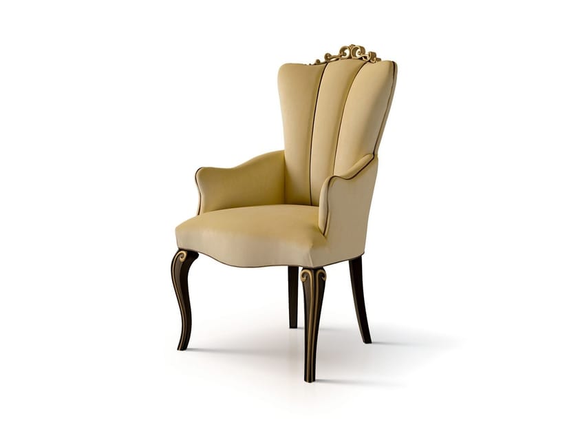 Мягкий бархатный стул с подлокотниками Carpanese Home ARCH-00151859