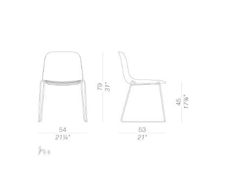 Штабелируемый стул из ткани Lapalma SEELA ARCH-00045604 - Вид №9