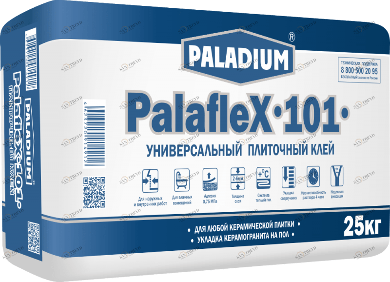 PL-101/25 Плиточный клей PalafleХ-101, 25 кг Paladium 