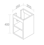 C392.108 Подвесной шкаф по раковину L318 A. e T. Italia ACQUAFREDDA Серый AeT ITALIA - Вид №4