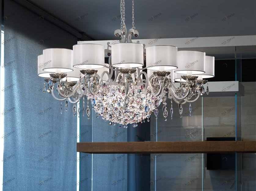 Masiero Металлическая люстра с кристаллами Rosemery sun-id-1426268