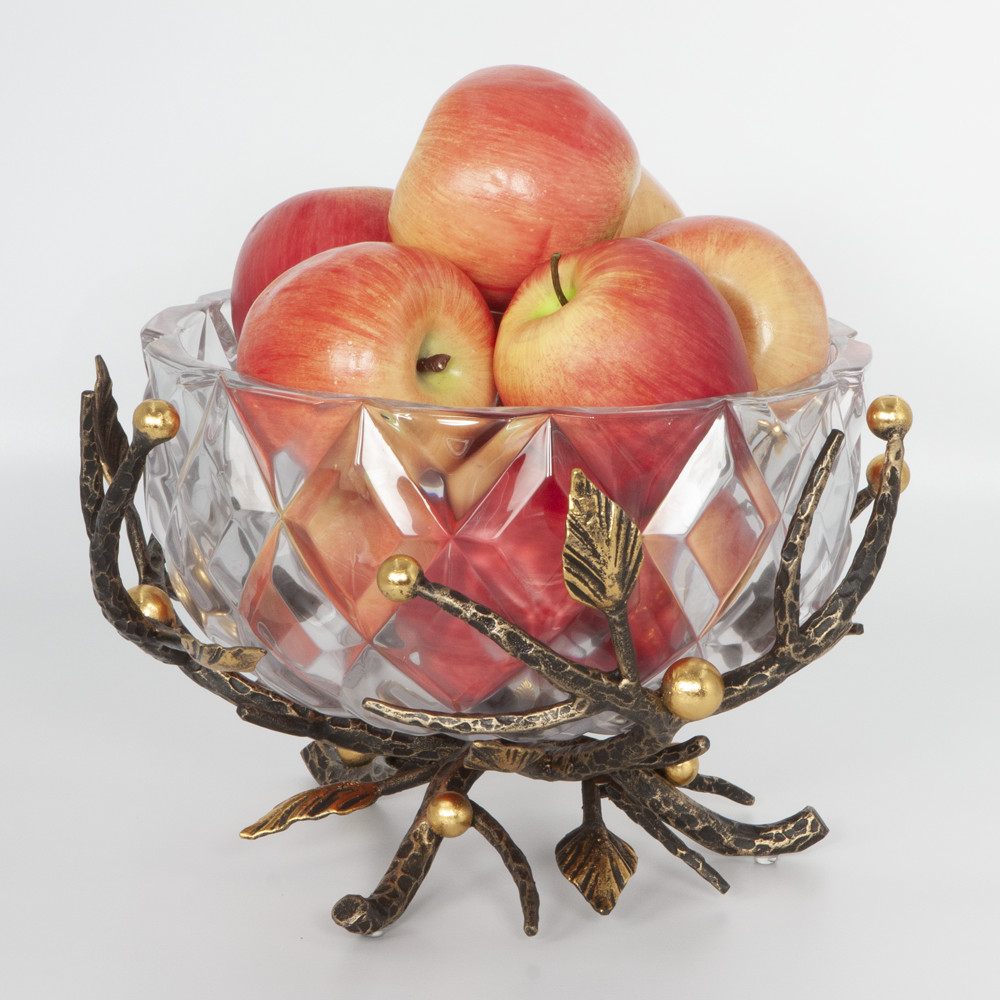 59002 Фруктовница-конфетница Весна Бронза BOGACHO 4627179652821 - Вид №2