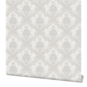 Флизелиновые обои PALITRA HOME Rosalina серые 1.06 м - элегантная текстура для стильного интерьера 88120863