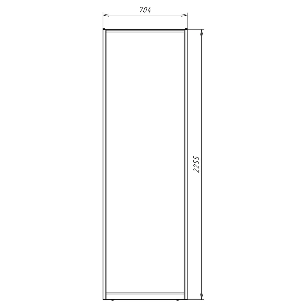 Дверь-купе KONSENSA 225.5x70.4 см с зеркалом профиль черный STLM-2020388 - Вид №9