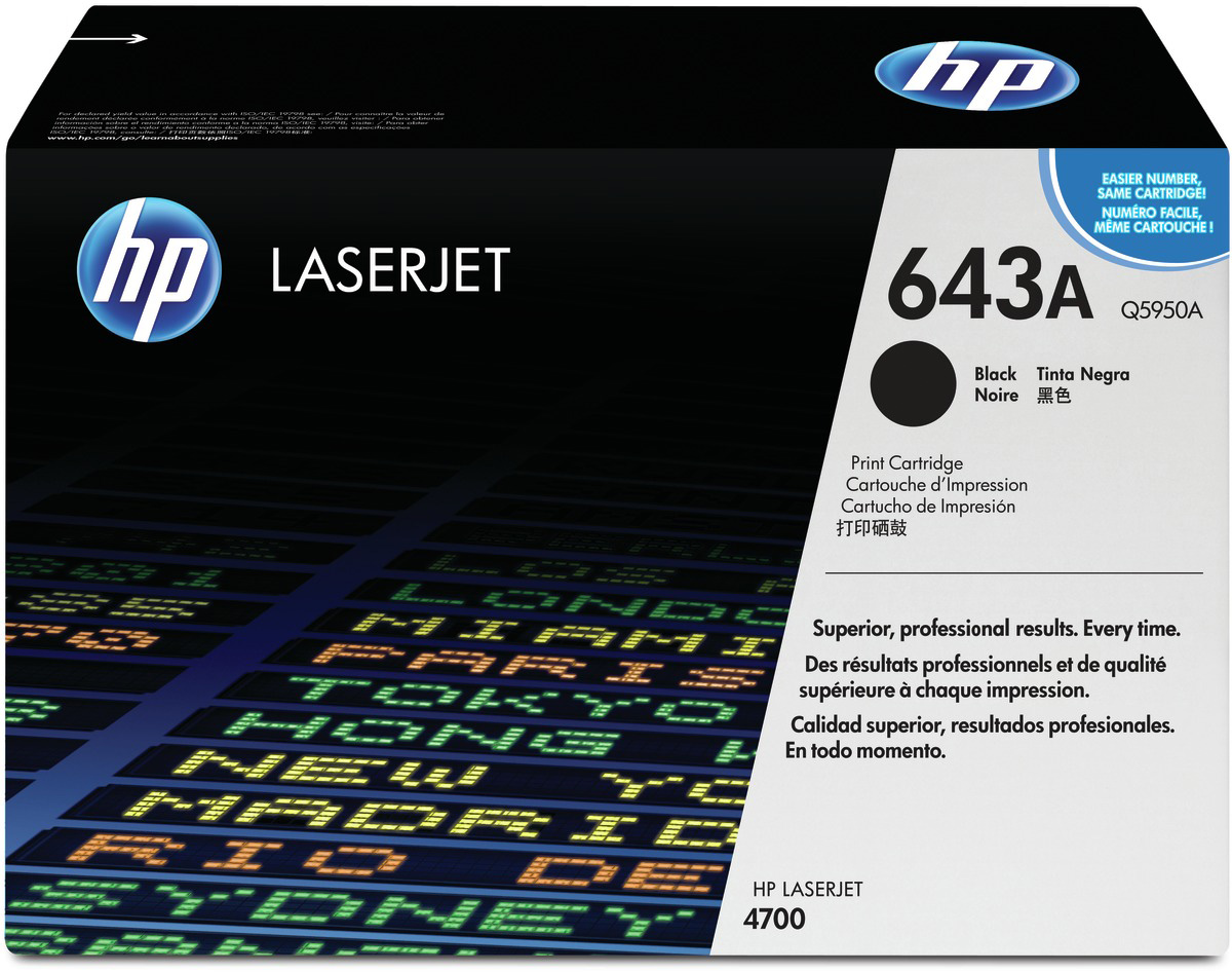 Q5950A color laserjet black print cartridge HP Santreyd 
